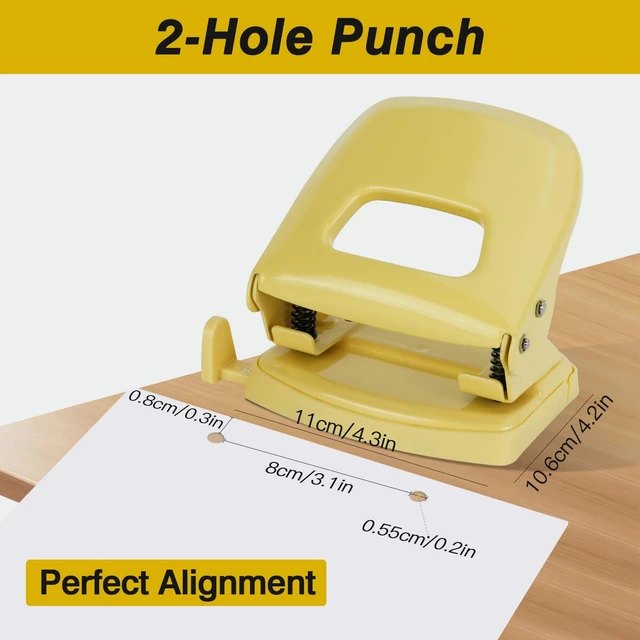 Alt view image 5 of 7 - 2-Hole Paper Punch, Office Desktop Manual Hole Puncher