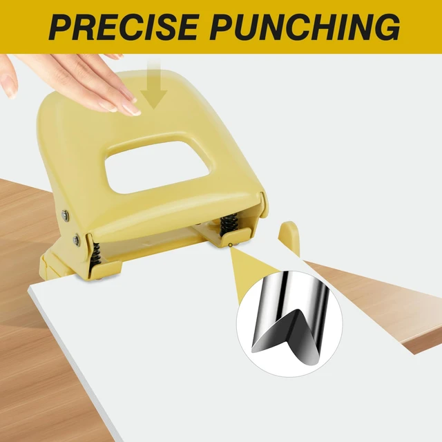 Alt view image 4 of 7 - 2-Hole Paper Punch, Office Desktop Manual Hole Puncher