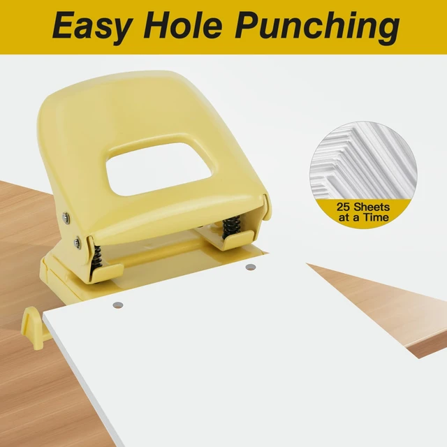 Alt view image 7 of 7 - 2-Hole Paper Punch, Office Desktop Manual Hole Puncher