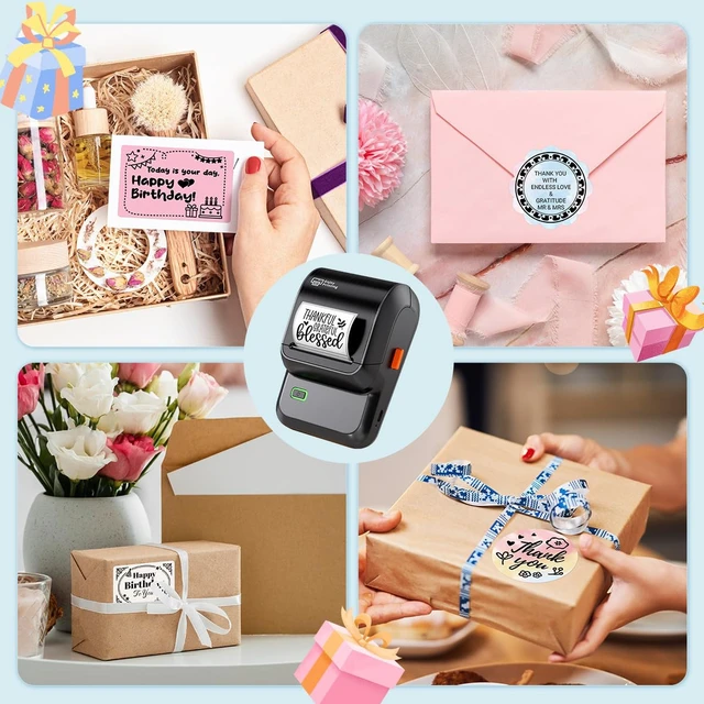 Alt view image 5 of 7 - Label Makers, Portable Bluetooth Thermal Label Printer, Glossy Black | App with 6K+ Templates, Wide Waterproof Stickers, 2 Inch Sticker Printer, Easy to Use for Business, Home, School, Office