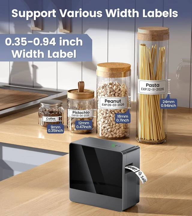Alt view image 2 of 7 - P780BT 1 Inch Label Maker Machine with-Tape, 24mm Office Labeler | Portable Bluetooth Wireless Label Printer Rechargeable for Home Small Business Crafting, Prints Up to 24mm (1) Wide-Labels
