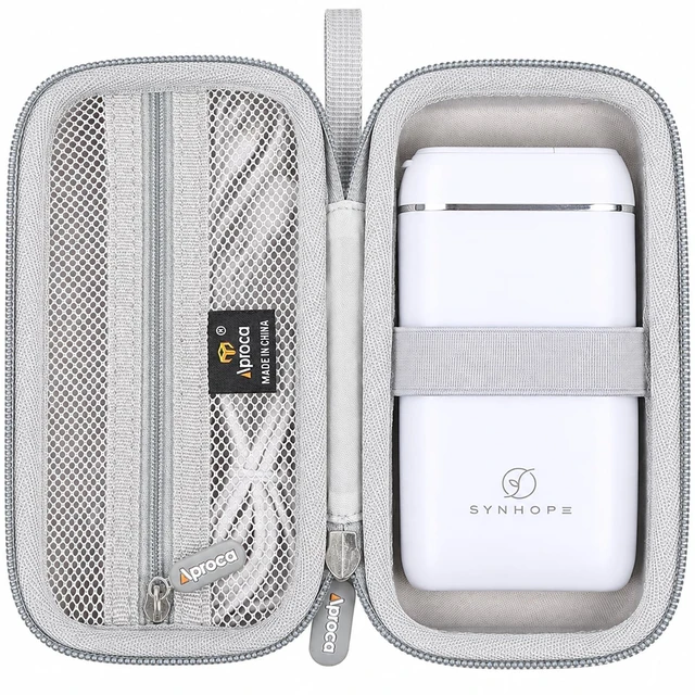 Main image of Case for Water Flosser Oral Irrigator Teeth Cleaner Pick -Grey | Carrying Case, Water-resistant & Shock-resistant, Mesh Pocket Stores Nozzles, USB Cable, Int. Dim.: 6.1×2.7×1.8in.