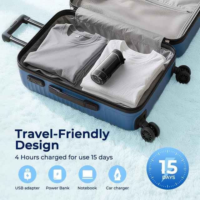 Alt view image 7 of 7 - Portable Water Flosser for Teeth Mini Travel Water Flosser | 5 Custom Modes|5 Nozzles|180ML Tank|Smart Timer|IPX7 Waterproof Cordless Oral Irrigator for Brace & Sensitive Teeth Care