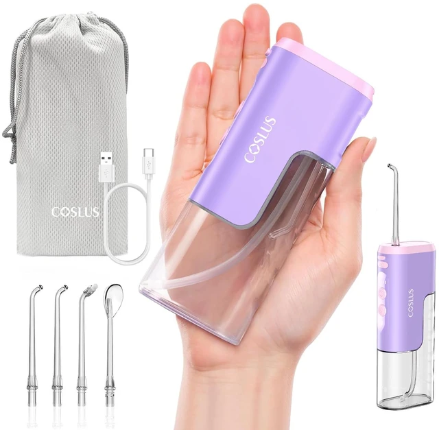 Main image of T40 Mini Water Flosser for Travel, Portable Compact Design, Purple | Cordless Oral Irrigator, Built-in Tip Storage, 4 Modes for Braces, Orthodontic, Sensitive Teeth, On-the-Go Use, IPX7