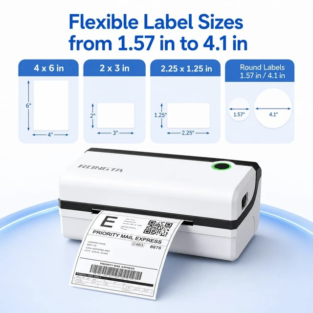 Alt view image 4 of 6 - Bluetooth Thermal Shipping Label Printer, Wireless 4x6 Shipping Label Printer Packages, Support Android&iPhone and Windows