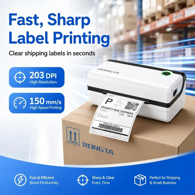 Alt view image 6 of 6 - Bluetooth Thermal Shipping Label Printer, Wireless 4x6 Shipping Label Printer Packages, Support Android&iPhone and Windows