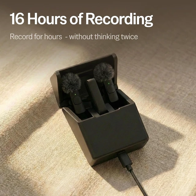 Alt view image 4 of 6 - (Latest Model #1 Microphone for iPhone & Android, Wireless Mini Microphone, Clear Voice, Noise Cancelling, Lavalier Mic for TikTok, YouTube & Interviews (with Charging Case)