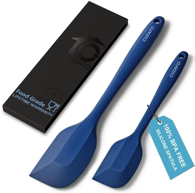 Main image of BPA Free Silicone Spatula Turner Mixing Set, Classic Blue | 600 Heat Resistant , Dishwasher Safe, For Nonstick Cookware
