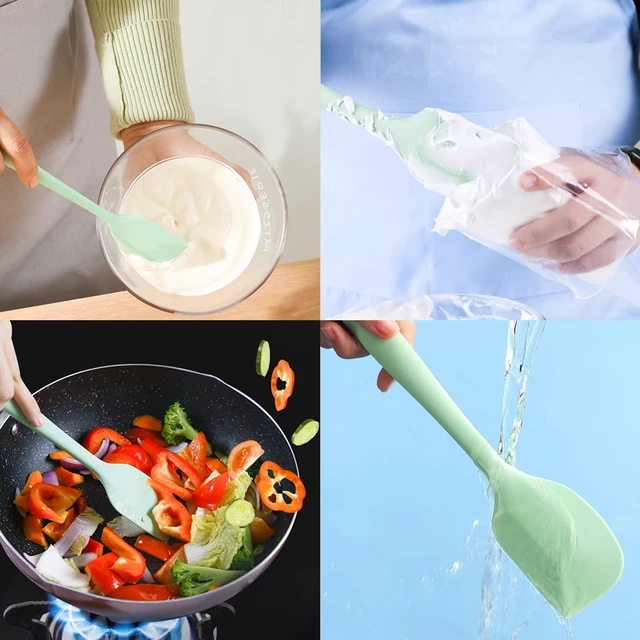 Alt view image 6 of 7 - Silicone Spatula Set, 8 Pack 11 Inch,Seamless One-Piece Design | Sturdy Steel Core,Flexible Scrapers for Baking & Mixing, 500°F Heat Resistant, Food-Grade Silicone, Dishwasher Safe