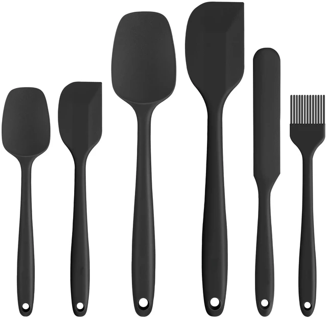 Main image of kitchen utensil Set, 6 Pieces Food Grade with Silicone Brush Heat-Resistant, Non-Stick BPA-free Rubber Spatula for Scraping, Baking, Cooking and Mixing.