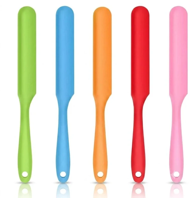 Main image of 5pcs Silicone Jar Spatulas set, Cake Cream Spatulas Set, 9.8 inch Non-Stick Heat Resistant Mixing Butter Spatulas Baking Scrapers for Jars Blenders Cooking Stirring