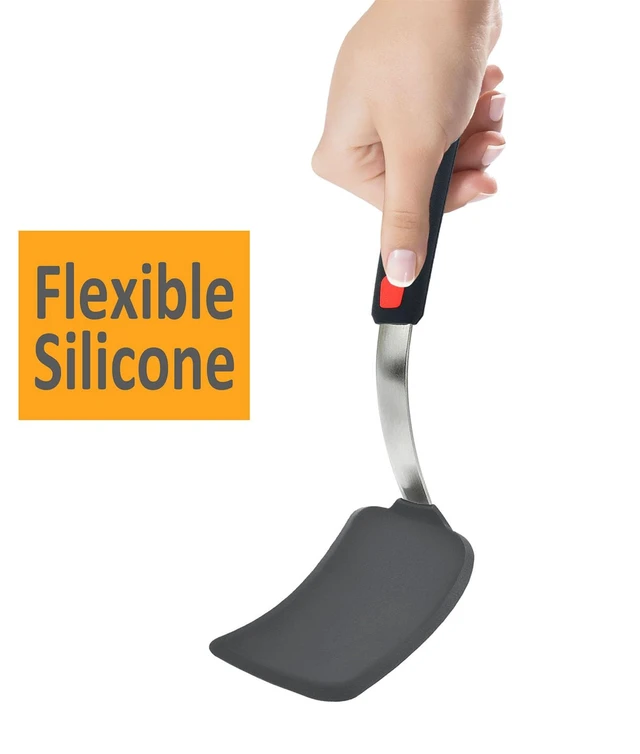Alt view image 4 of 7 - Mixed 5 Piece Silicone Spatula Set,No-Melt Handle and Blade | 600F Heat-Resistant,Kitchen Cooking Utensils for Nonstick Cookware, Spatula Turner for Egg,Pancake,Burger,Dishwasher Safe