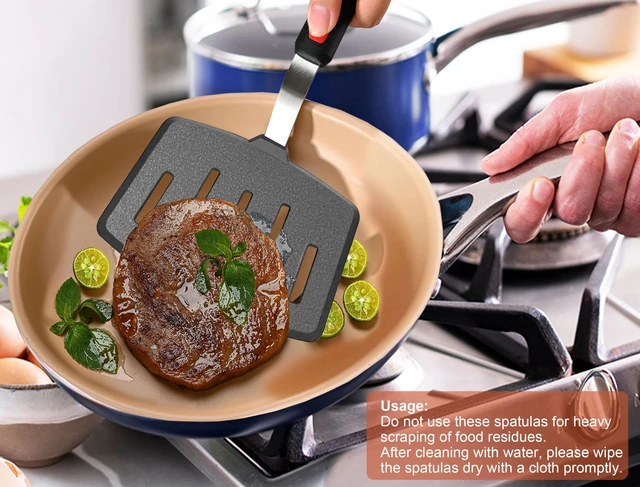 Alt view image 3 of 7 - Mixed 5 Piece Silicone Spatula Set,No-Melt Handle and Blade | 600F Heat-Resistant,Kitchen Cooking Utensils for Nonstick Cookware, Spatula Turner for Egg,Pancake,Burger,Dishwasher Safe