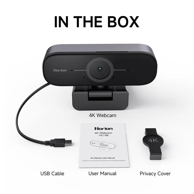 Alt view image 7 of 7 - 4K Webcam for PC, 110° Wide-Angle for Streaming and Meetings | 4K Ultra HD Video, Fast Autofocus, Built-in Microphone, Privacy Cover, Plug-and-Play Setup