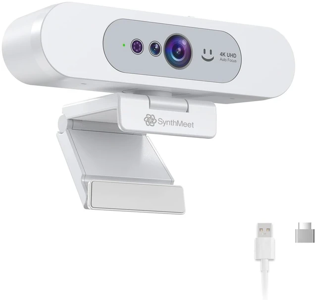 Main image of 4K Webcam for PC, Compatible with Windows Hello, 8.3MP UHD 1/2.55 CMOS | Facial Recognition Camera, Built-in Noise-reducing Microphone, Sliding Privacy Cover, USB Webcam