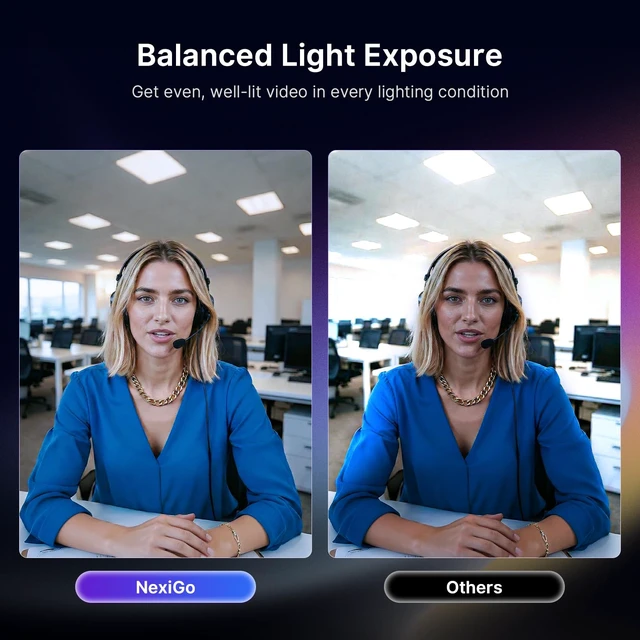 Alt view image 6 of 7 - N960E Plus 4K Webcam with Ring Light & RF Remote, ToF Autofocus, OSD Menu, 1080p 60FPS, 4X Digital Zoom, Noise-Canceling Mics, Privacy Cover, USB Web Camera for Streaming, Video Calls& Meetings