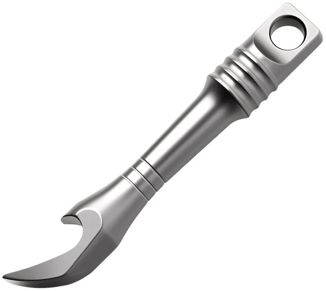 Main image of Mini EDC Pry Bar Pocket Multi Tool - Titanium Pry Tool with Keychain Hole | Hand Shape 45° Lever Effort-saving, Durable EDC Gear Tools for Box Opening, Scraping Light Prying,Bottle Opener, Emergency