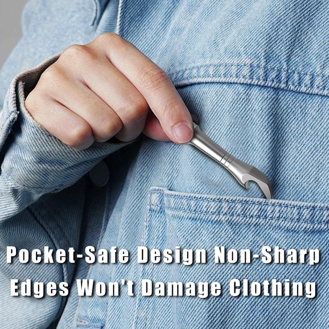Alt view image 7 of 7 - Mini EDC Pry Bar Pocket Multi Tool - Titanium Pry Tool with Keychain Hole | Hand Shape 45° Lever Effort-saving, Durable EDC Gear Tools for Box Opening, Scraping Light Prying,Bottle Opener, Emergency