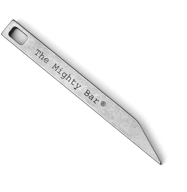 Main image of The Mighty Bar - Heavy Duty Keychain Prybar EDC Pry Bar for Every Day Carry Small Stainless Steel or Titanium Key Chain Multitool Prybar for Keys - Made by Gear Spool