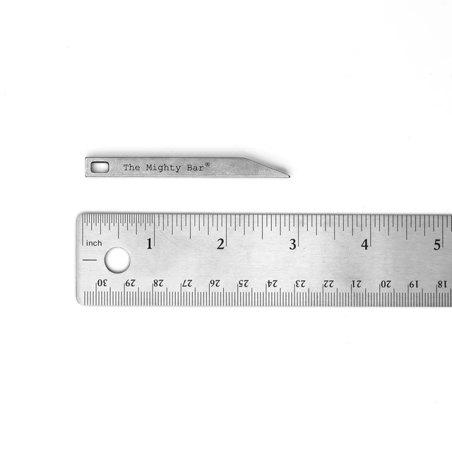 Alt view image 4 of 7 - The Mighty Bar - Heavy Duty Keychain Prybar EDC Pry Bar for Every Day Carry Small Stainless Steel or Titanium Key Chain Multitool Prybar for Keys - Made by Gear Spool