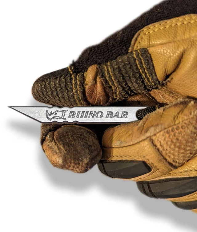 Main image of Rhino Bar EDC Stainless Steel Mini Pry Bar Tool, Stainless | Keychain-ready design; screwdriver tip; box-opening edge; minimalist pocket profile; durable everyday utility