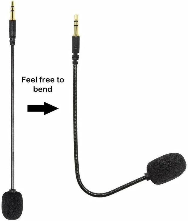 Alt view image 2 of 7 - Headset Microphone 3.5mm Plug, Black Headset Microphone Adjustable 360 Degrees Bendable Jack Headphone Controller Z5a5 Combined, 3.5mm Game Gaming Mic to Mic Headsets Accessories