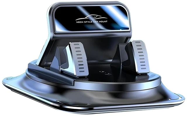 Main image of 360 Degree Phone Holder Rotating Car, Dashboard Cell Phone Holder, Non-Slip Navigation Bracket, Universal for Most Cars (Black)