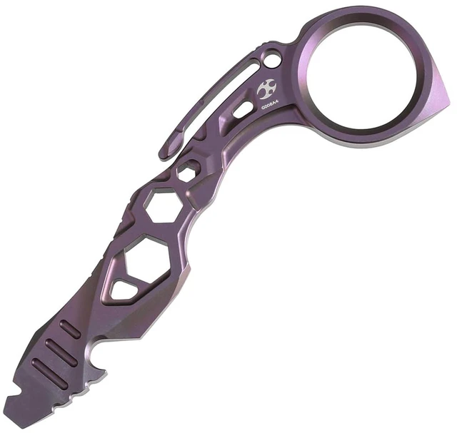 Main image of PryMate Purple Anodized Titanium Pry Bar Multitool with Glass Breaker, Bottle Opener, Hex Bit, Pocket Cilp for Your Versatile Companion for Everyday Carry and Camping Accessories G008A4
