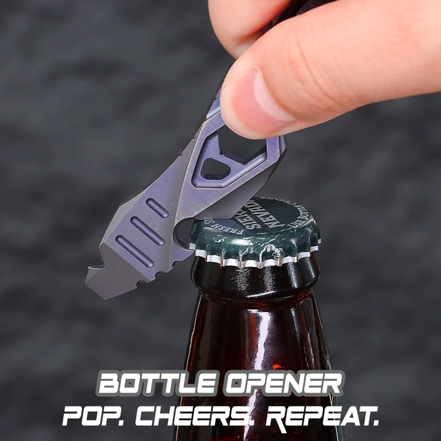 Alt view image 3 of 6 - PryMate Purple Anodized Titanium Pry Bar Multitool with Glass Breaker, Bottle Opener, Hex Bit, Pocket Cilp for Your Versatile Companion for Everyday Carry and Camping Accessories G008A4