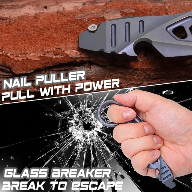 Alt view image 6 of 6 - PryMate Purple Anodized Titanium Pry Bar Multitool with Glass Breaker, Bottle Opener, Hex Bit, Pocket Cilp for Your Versatile Companion for Everyday Carry and Camping Accessories G008A4