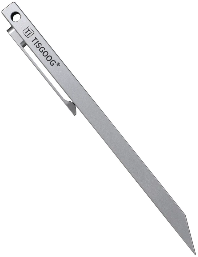 Main image of Titanium Pry Bar, 5 Inch Long Pry Bar, EDC Pocket Tool with Clip, Lightweight