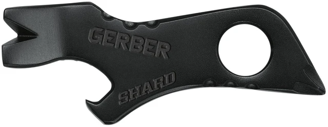 Main image of Shard 7-in-1 EDC Keychain Multitool, Bottle Opener, Pry Bar, Black | 7-in-1 compact keychain tool, wire stripper, screwdriver, bottle opener, everyday carry, gifts for men
