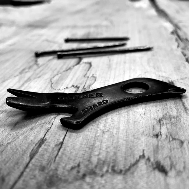 Alt view image 5 of 6 - Shard 7-in-1 EDC Keychain Multitool, Bottle Opener, Pry Bar, Black | 7-in-1 compact keychain tool, wire stripper, screwdriver, bottle opener, everyday carry, gifts for men