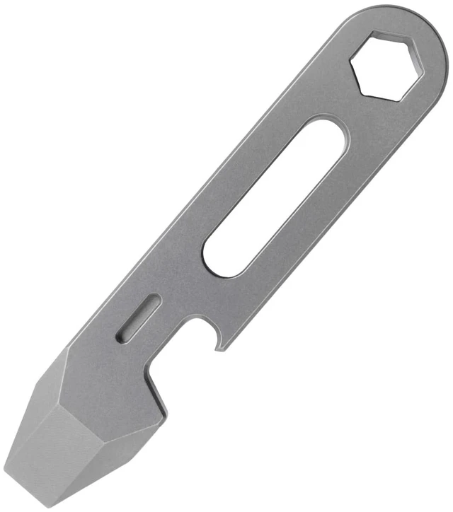 Main image of 4-in-1 Titanium EDC Pry Bar Multitool with Bottle Opener, Hex Wrench & Ruler, Keychain Pocket Pry Tool for Everyday Carry, Camping & Outdoor Gear