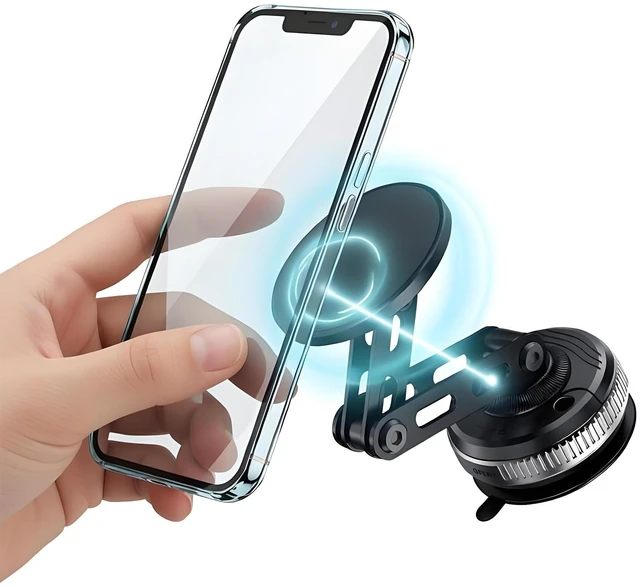 Main image of Vacuum Magnetic Car Phone Mount, 360°Rotating Phone Holder for Car | Iphone Car Phone Holder Mount, Dashboard Windshield Suction Cup Phone Mounts, Magsafe Car Mount for IPhone 16~18 and Android