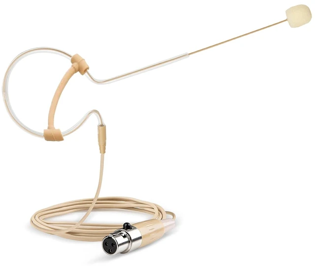 Main image of Headset Microphone Headworn Single Earset Over Ear Hanging Condenser Mic Compatible with AKG Wireless System Bodypack Transmitter, Ideal for Singing, Churches, Stage Performance Beige