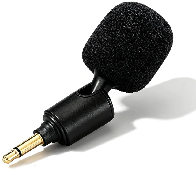 Main image of 3.5mm Mini 2-Pole Omnidirectional Mic | 90°Flexible Condenser Microphone for Meeting Teacher's Lecture Live, Noise Cancelling Small Mi, Plug and Play