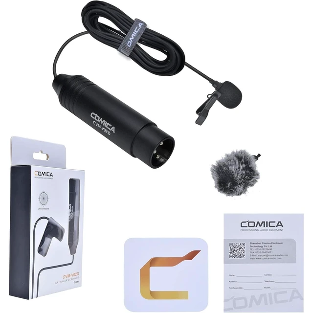 Alt view image 7 of 7 - XLR Lavalier Condenser Microphone,CVM-V02O Omnidirectional Lapel Lavalier Microphone,Clip on Mic Interview Kit for Recorder Mixer camcorders Zoom H4n H5 H6 Tascam DR 40 DR100 (5.9f,1 Pack)