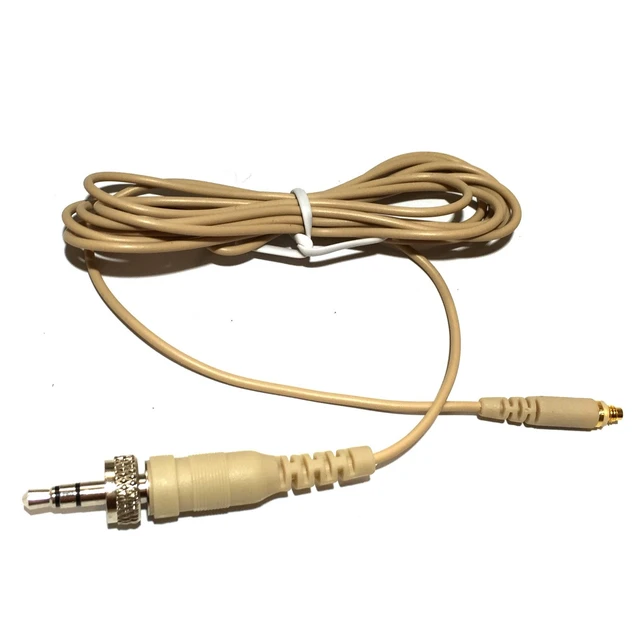 Alt view image 4 of 4 - Microdot 4016 Headset Headworn Microphone for SENNHEISER Wireless System- Detachable Cable with 3.5mm Screw Locking Plug - Omidirectional Mic