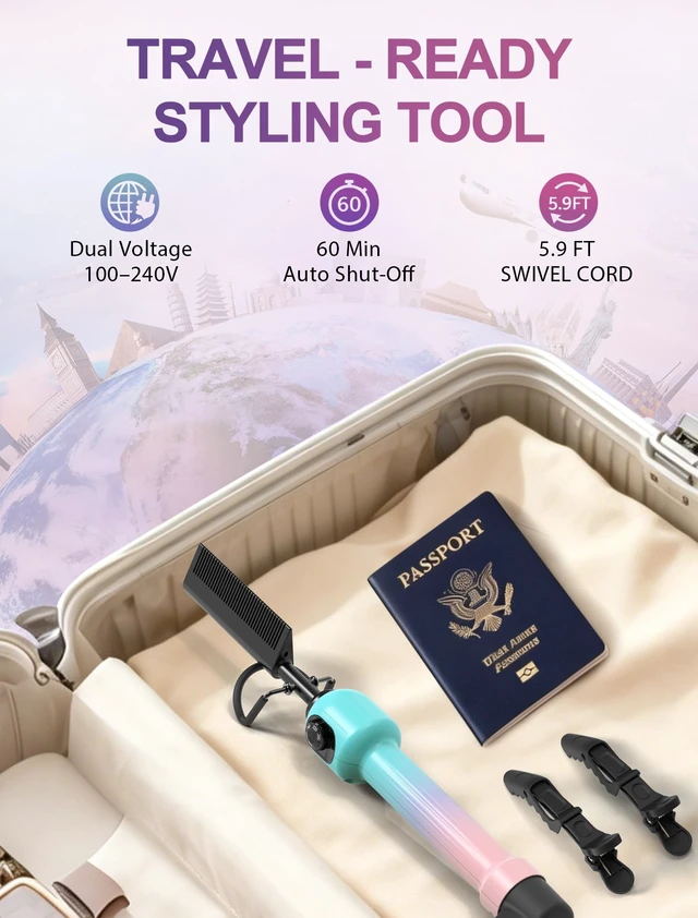 Alt view image 6 of 7 - Professional Hot Comb for Wigs and Black Hair, Electric Pressing Comb with Anti-Scald Design, 5 Heat Settings 280450°F, Dual Voltage Straightening Comb for Roots, Edges, Lace Fronts and Natural Hair