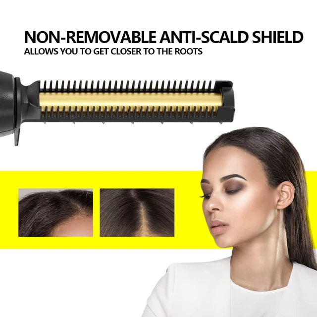 Alt view image 3 of 6 - Professional Root/Edge Straightener,200-500°F Pressing Combs for Black Hair,Electric Hot Comb for Women Thick Hair