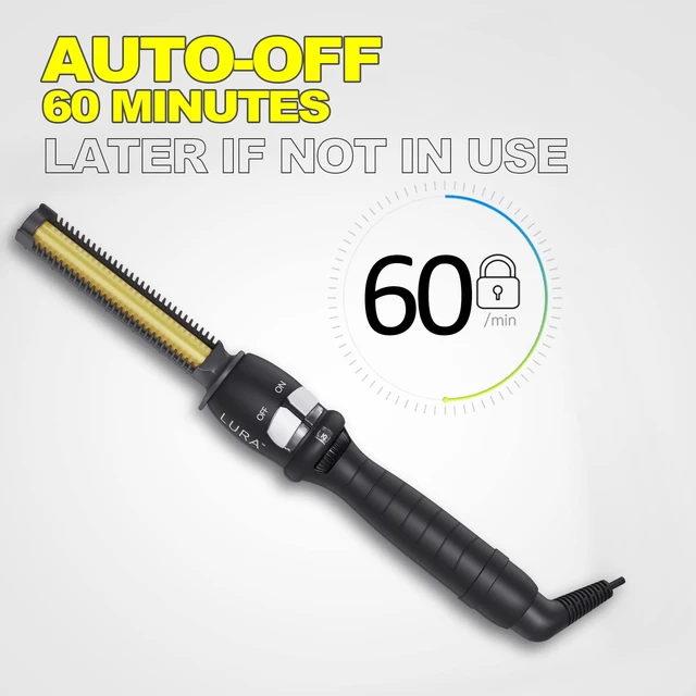 Alt view image 6 of 6 - Professional Root/Edge Straightener,200-500°F Pressing Combs for Black Hair,Electric Hot Comb for Women Thick Hair