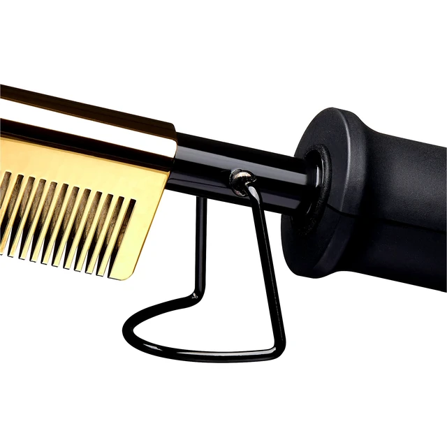 Alt view image 4 of 7 - Hot Comb Hair Straightener 450 Degrees, Straight Teeth Electric Heating Comb, Pressing Comb Brush for Straightening Hair and Beard, Curling Iron for Natural Black Hair