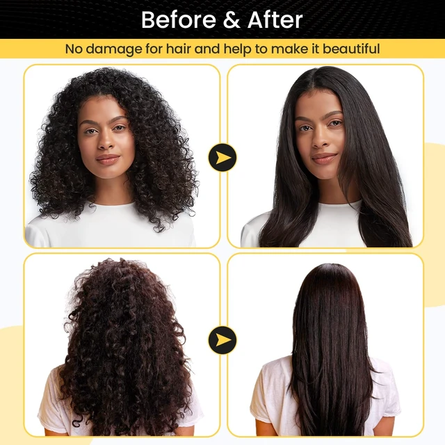 Alt view image 2 of 6 - Hot Comb Set 7Pcs, Electric Hair Straightener Pressing Comb for Black Hair, Hot Comb Set with Wig Wax Stick, Lace Band, Rat Tail Comb Salon Clips