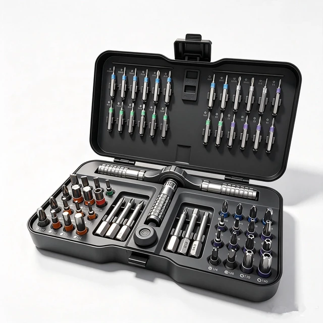 Main image of 66 in 1 Ratchet Screwdriver Set Ratchet Allen Wrench Set S2 Steel Bits | DIY Combination Flexible Shaft Magnetic Screwdriver Sets Ratcheting Handle, Extension Bar T-Handle, Multi Bit Tool Kit