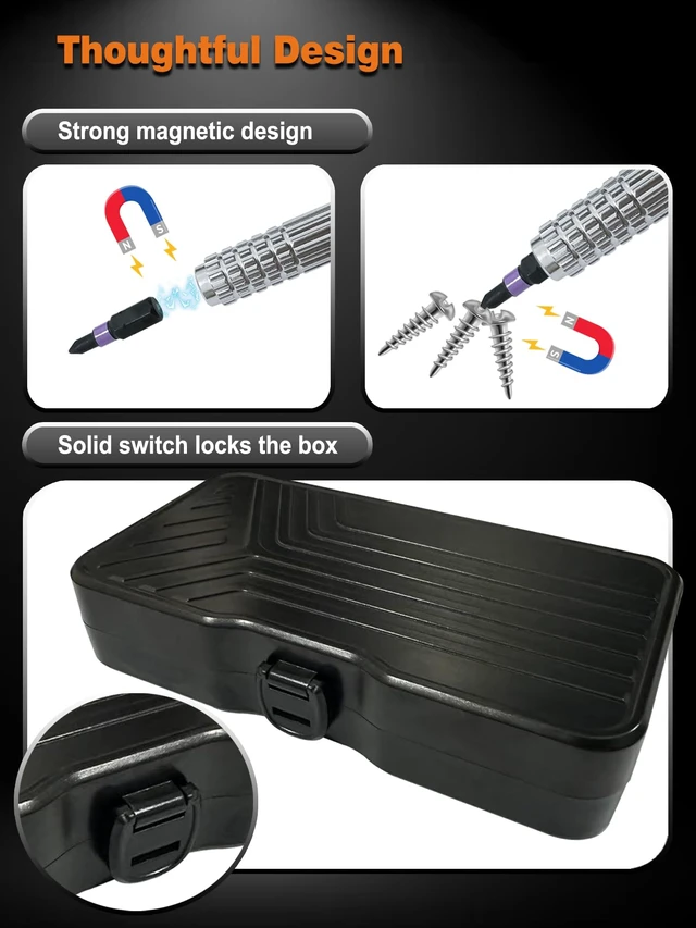 Alt view image 5 of 7 - 40 in 1 Multitool Set, Ratchet Screwdriver Magnetic Set with S2 Steel Bits | DIY Magnetic Screwdriver Kit with T Detachable Handle, Portable Repair Tool for Electrical Repair and Furniture Assembly