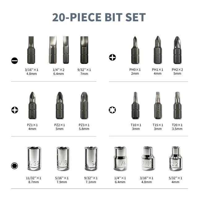 Alt view image 5 of 7 - Magnetic Screwdriver Set,CR-V Steel THandle Ratchet Screwdriver Set&Socket Set,Phillips Pozidriv Torx Slotted Bits & Storage Box with Extension Bar for Furniture,Computer,Bicycle Repair & DIY