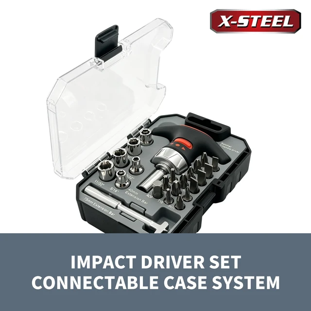 Alt view image 7 of 7 - Magnetic Screwdriver Set,CR-V Steel THandle Ratchet Screwdriver Set&Socket Set,Phillips Pozidriv Torx Slotted Bits & Storage Box with Extension Bar for Furniture,Computer,Bicycle Repair & DIY