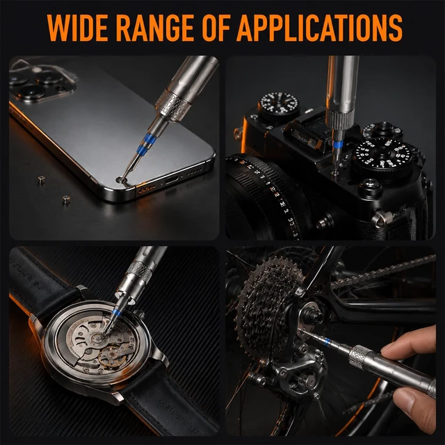 Alt view image 7 of 7 - 42 in 1 Magnetic Screwdriver Set, Ratcheting Screwdriver Set with T Handle and S2 Steel Bits, Repair Tool Kit for Computer, Eyeglass, Bicycle, Watch, Furniture and Daily DIY