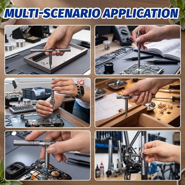 Alt view image 6 of 7 - 42 in 1 Magnetic Ratchet Screwdriver, T Handle Ratchet Screwdriver | Detachable Ratchet Screwdriver with Storage Case Detachable T-Handle Repair Tool Kit for DIY, Electronics